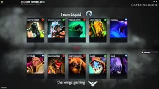 Dota 2 Team Liquid vs Wings Gaming ESL One Manila 2016 Grand Final Game 2