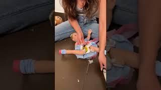 She found something in her daughter’s doll!  #Shorts