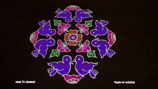 16 × 2 DOTS KOLAM|| MARGAZHI RANGOLI /KOLAM||LATEST SANKRANTHI MUGGULU ||FESTIVAL KOLAM ||