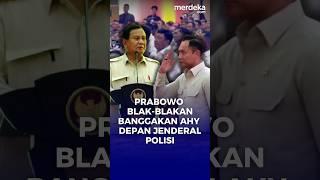 Momen Prabowo Banggakan AHY Peraih Adhi Makayasa Depan Jenderal Polisi #merdekadotcom