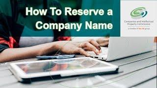 How to Reserve a Company Name