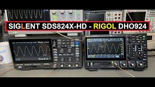 TA-0422: Siglent SDS824X HD vs Rigol DHO924 - 12 bits - Hands On