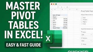Master Pivot Tables in Excel  | QuickXcel Tutorial for Beginners & Advanced Users