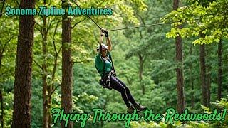 Flying through the trees with Bay Area REALTOR & Guide Milli Cannata at Sonoma Zipline Adventures