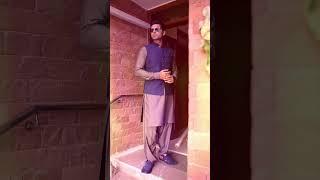 ARBAB - the Gold/Navy Band Collar Kurta. This shalwar kameez