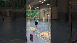 Badminton Feeding Training In Finland  #badminton #badmintontraining #youtuber