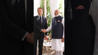 PM Modi holds bilateral talks with French President Emmanuel Macron | G7 Summit | #shorts