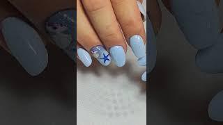 Unghie azzurro nails art mare 