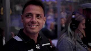 BTS: Javier "Chicharito" Hernandez drops the puck at LA Galaxy Night at LA Kings