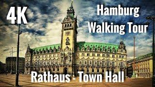 Rathaus - Town Hall 4K 60- Hamburg Walking Tour