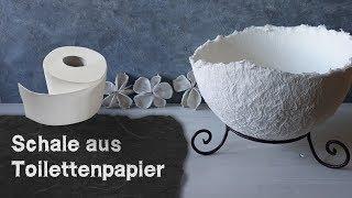 DIY - Pappmaché - Schale aus Toilettenpapier - einfache Methode mit wenig Kleber