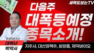 [다음주 폭등예정주들소개]한화솔루션/한화/삼성전자/코오롱/달바글로벌/에이비엘바이오/현대건설/롯데지주/대선정책주/화장품/제약바이오/에코프로/SK하이닉스/대신증권/유진투자증권/삼성중권