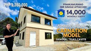 House Tour 56 | Affordable 3BR Single Attached General Trias Cavite | Carnation - Richdale West