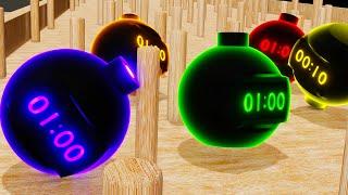 1 Minute Timer Bomb  | Marble Bomb Race | 3D Timer