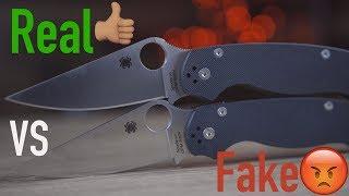 How to Spot a Fake Spyderco Paramilitary 2 (Highest Grade Fake)