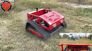 Crawler robot remote control lawn mower factory  #remotecontrollawnmower #remotelawnmower #lawnmower