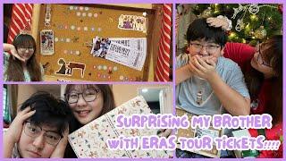 SURPRISING MY BROTHER WITH TAYLOR SWIFT ERAS TOUR TICKETS FOR CHRISTMAS | VLOGMAS 2023