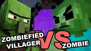 Zombie vs. Zombie Villager Rap Battle | Minecraft Animation | Community Request