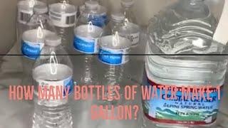 How many bottles of water make a gallon?