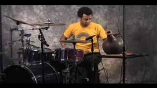 Emilio Valdes-Udu with drumset