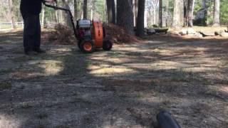 Scag giant vac extreme PRO in action, Spring clean up