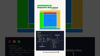 Responsive Grid Layout #coding #codeproject #css #html #frontend #codeing #programming