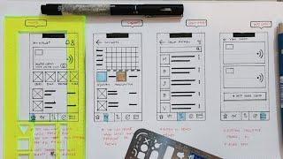 How to make a UI&UX Design Process | Paper Wireframe | Using uistencils tools ️