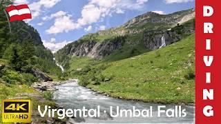 Driving in Austria 27: Towns of Virgental & Umbal Waterfalls (4K 60fps)