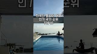 한국인 동남아 여행 인기 국가 순위 TOP10 #동남아여행 #동남아인기순위 #한국인동남아여행