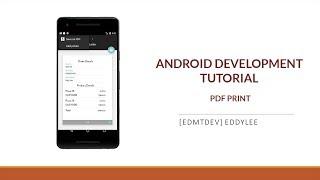 Android Development Tutorial - Create PDF and print with Wifi Printer
