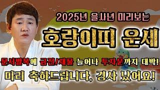 2025년 (을사년) 미리보는 호랑이띠(범띠) 운세ㅣ내년에 문서발복에 금전/재물까지 늘어나, 투자 초대박난다! ㅣ39살, 51살, 63살 운세   [부산점집 신도령]