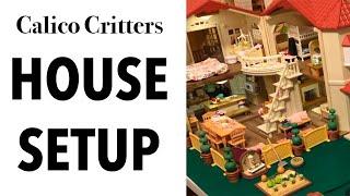 Time-Lapse SETUP - Calico Critters Red Roof Country Home (w/ Sylvanian Families Lavender Rabbits!)