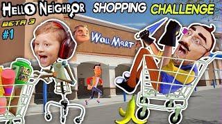 HELLO NEIGHBOR SHOPPING CHALLENGE! NEW HOUSE TOUR + WalMart Has EVIL Mannequins! (FGTEEV Beta 3 #1)