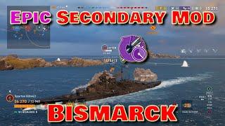 Is Epic Secondary Mod Bismarck Worth It! (World of Warships Legends)