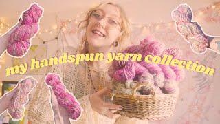 ⋆ ˚｡⋆౨ৎ˚ showing off my handspun yarn collection !!  fibre diaries ep.3 