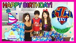 BIRTHDAY PARTY: DIY Paw Patrol Cake with SURPRISE Inside Cake Smash Vlog with Ryan & Princess T