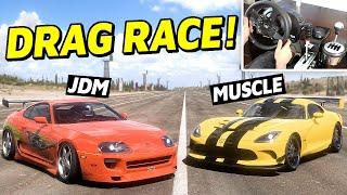 JDM vs MUSCLE Drag Race! - Forza Horizon 5