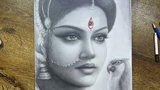 Drawing Maa Parvati - Durga