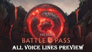 The International 11 Battle Pass 2022 - ALL VOICE LINES preview