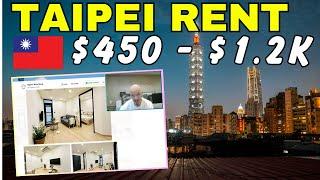 Taipei City renting $450 to $1,200  Taiwan cost of living