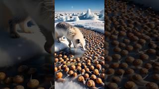 Thousands of Snails Attacked the Arctic Fox #rescueanimals #fox #shortvideo #ai #usa