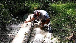 How to Mill Lumber With a Chainsaw - COMPLETE PROCESS