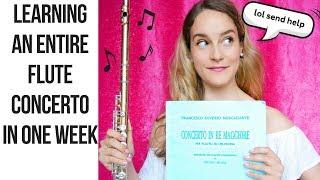 Can I learn a concerto in 7 days?? | flute practice vlog