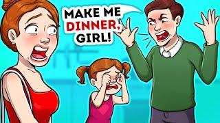 My mom’s new husband turned me into his servant | Animated story