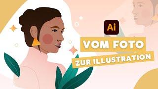 Adobe Illustrator Tutorial - Porträt mit Pfadwerkzeug & Körnung erstellen