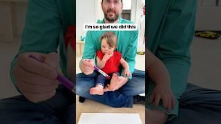 Getting baby’s first steps on a canvas #baby #firststeps #parents #keepsake