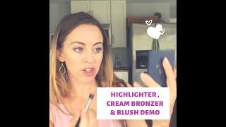 How to Apply Powder Highlighter, Cream Bronzer & Blush Demo