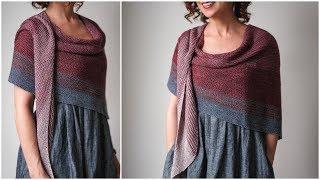 Easiest Knit Shawl Pattern - For Beginners! Knit Your First Shawl - Sonder