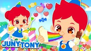 Rainbow-Colored I Love You Song  | Valentine's Day Song | Rainbow Desserts | Kids Songs | JunyTony