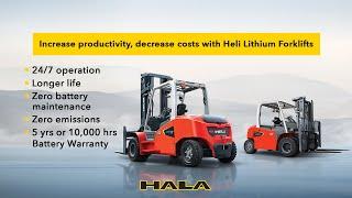 Heli Lithium Electric Forklifts | Hala Equipment Trading L.L.C